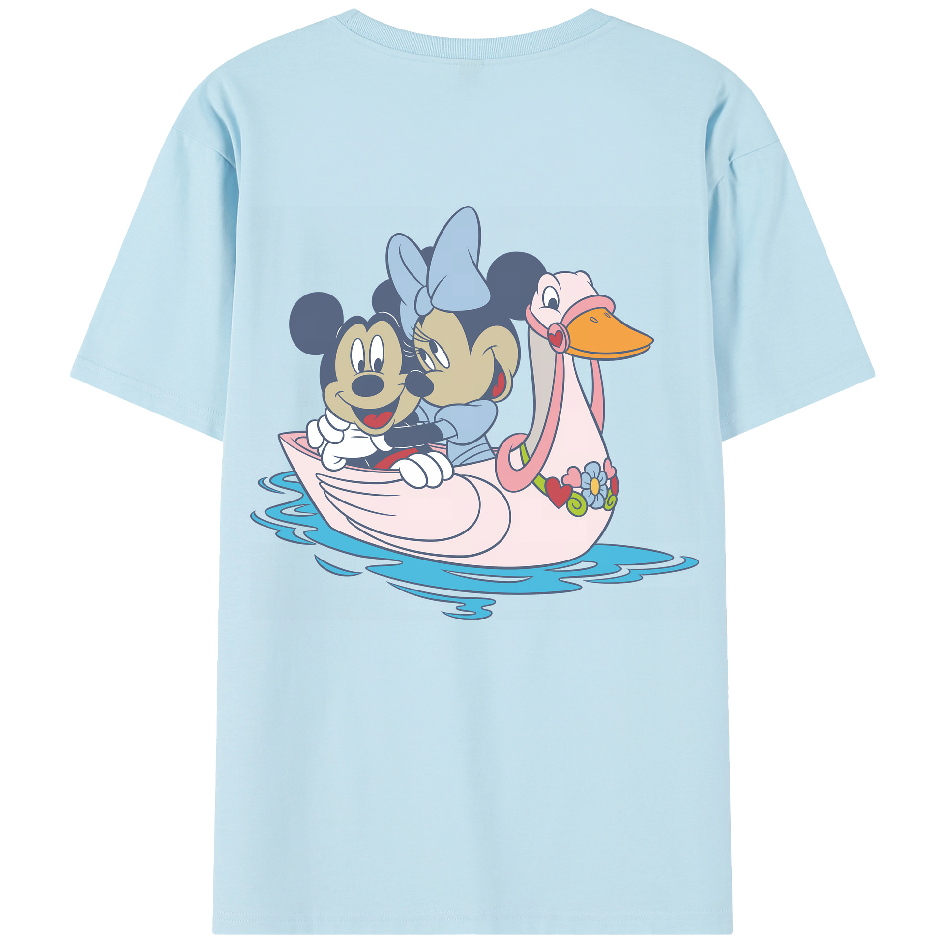 （画像用） ミッキーマウス Mickey Mouse 綿100％半袖Tシャツ（背面プリント）